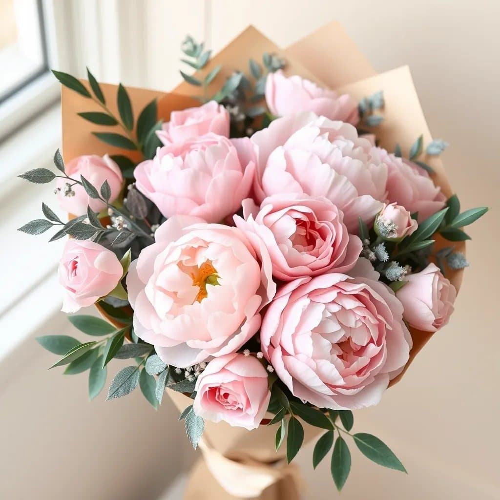 Boeket Zacht Roze